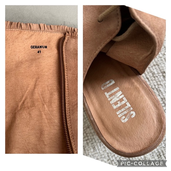 SILENT D ANTHROPOLOGIE LEATHER SUEDE FRIDGE LACE UP CHUNKY HEEL KNEE HIGH BOOTS - Picture 4 of 11